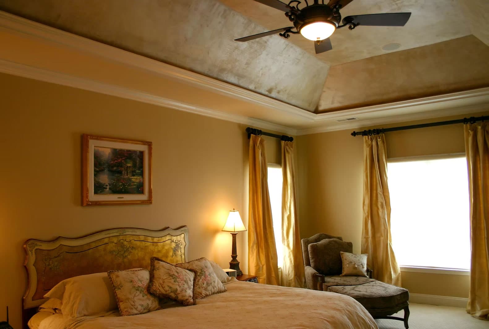 Elegant bedroom interior by Design Consultants of Tampa Bay