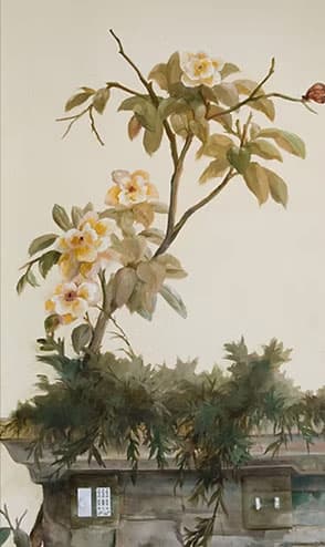 Hand painted mural showcasing unique artistic finishes